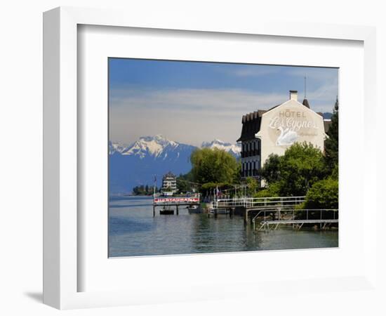 Lakeside Hotel, Lac Leman, Evian-Les Bains, Haute-Savoie, France, Europe-Richardson Peter-Framed Photographic Print