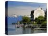 Lakeside Hotel, Lac Leman, Evian-Les Bains, Haute-Savoie, France, Europe-Richardson Peter-Stretched Canvas