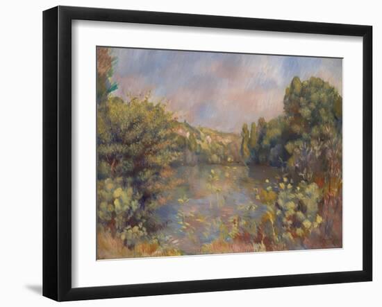 Lakeside Landscape, C. 1889-Pierre-Auguste Renoir-Framed Giclee Print