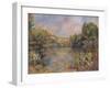 Lakeside Landscape, C. 1889-Pierre-Auguste Renoir-Framed Giclee Print