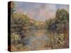 Lakeside Landscape. Ca. 1889-Pierre-Auguste Renoir-Stretched Canvas