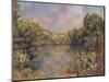 Lakeside Landscape. Ca. 1889-Pierre-Auguste Renoir-Mounted Giclee Print