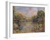 Lakeside Landscape. Ca. 1889-Pierre-Auguste Renoir-Framed Giclee Print