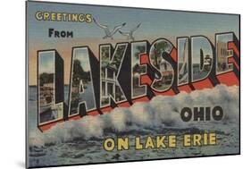 Lakeside, Ohio - Lake Erie-Lantern Press-Mounted Art Print