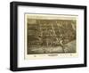 Lakeside, Ohio - Panoramic Map-Lantern Press-Framed Art Print