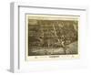 Lakeside, Ohio - Panoramic Map-Lantern Press-Framed Art Print