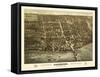 Lakeside, Ohio - Panoramic Map-Lantern Press-Framed Stretched Canvas