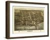 Lakeside, Ohio - Panoramic Map-Lantern Press-Framed Art Print