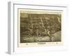 Lakeside, Ohio - Panoramic Map-Lantern Press-Framed Art Print