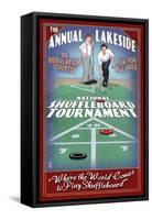 Lakeside, Ohio - Shuffleboard Tournament-Lantern Press-Framed Stretched Canvas