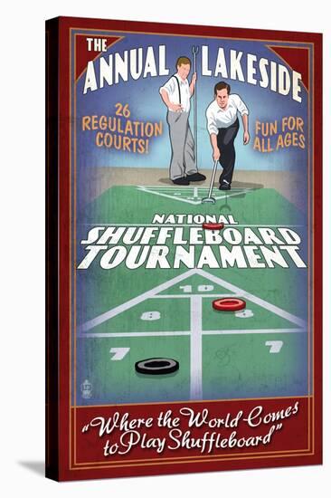 Lakeside, Ohio - Shuffleboard Tournament-Lantern Press-Stretched Canvas