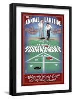 Lakeside, Ohio - Shuffleboard Tournament-Lantern Press-Framed Art Print