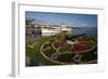 Lakeside on Lake Zurich with Flower Clock on Schifflaende Buerklipatz Square, Zurich, Switzerland-null-Framed Art Print