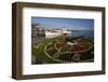 Lakeside on Lake Zurich with Flower Clock on Schifflaende Buerklipatz Square, Zurich, Switzerland-null-Framed Art Print