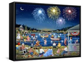 Lakeside on the Fourth-Sheila Lee-Framed Stretched Canvas