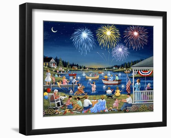 Lakeside on the Fourth-Sheila Lee-Framed Giclee Print