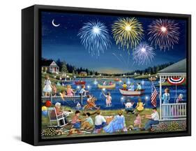 Lakeside on the Fourth-Sheila Lee-Framed Stretched Canvas