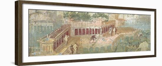 Lakeside or Seaside Villa Landscape, from Stabiae, 1st Century AD-null-Framed Giclee Print