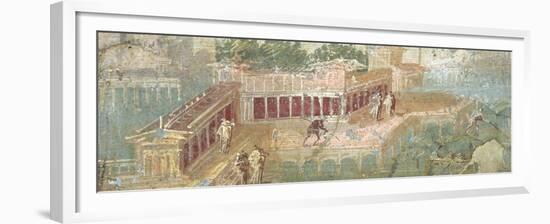 Lakeside or Seaside Villa Landscape, from Stabiae, 1st Century AD-null-Framed Giclee Print