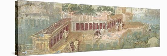 Lakeside or Seaside Villa Landscape, from Stabiae, 1st Century AD-null-Stretched Canvas