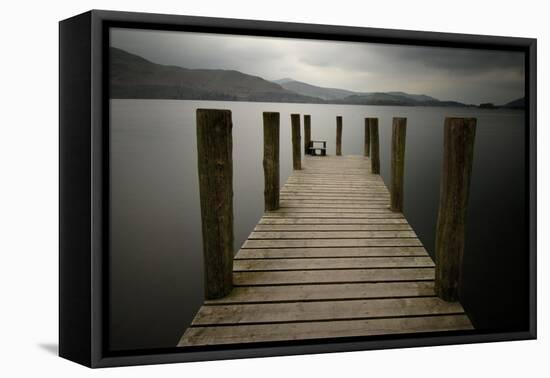 Lakeside Pier 2-Tom Quartermaine-Framed Stretched Canvas