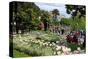 Lakeside Promenade of Locarno, Lake Maggiore, Canton of Ticino, Switzerland-null-Stretched Canvas