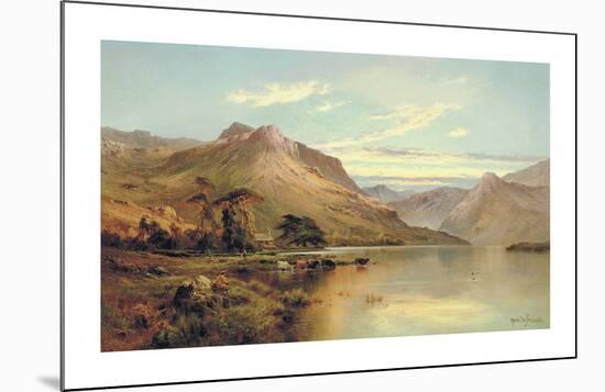 Lakeside Rendezvous (The Kirk At Arrochar)-Alfred de Breanski-Mounted Premium Giclee Print