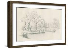 Lakeside Sketch-Wild Apple Portfolio-Framed Premium Giclee Print