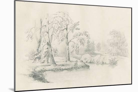 Lakeside Sketch-Wild Apple Portfolio-Mounted Art Print