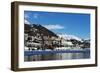 Lakeside, St. Moritz in Winter, Engadine, Graubunden, Switzerland, Europe-Christian Kober-Framed Photographic Print