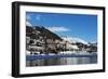 Lakeside, St. Moritz in Winter, Engadine, Graubunden, Switzerland, Europe-Christian Kober-Framed Photographic Print