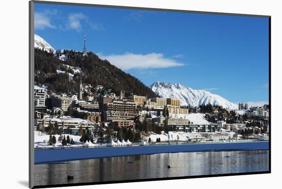 Lakeside, St. Moritz in Winter, Engadine, Graubunden, Switzerland, Europe-Christian Kober-Mounted Photographic Print