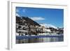 Lakeside, St. Moritz in Winter, Engadine, Graubunden, Switzerland, Europe-Christian Kober-Framed Photographic Print