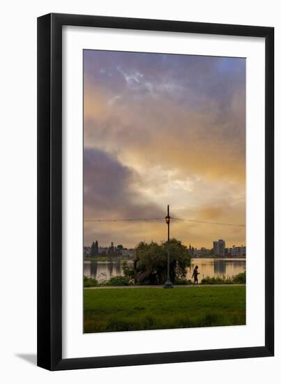 Lakeside Storm, Moody Morning - Lake Merritt, Oakland-Vincent James-Framed Photographic Print