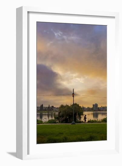 Lakeside Storm, Moody Morning - Lake Merritt, Oakland-Vincent James-Framed Photographic Print