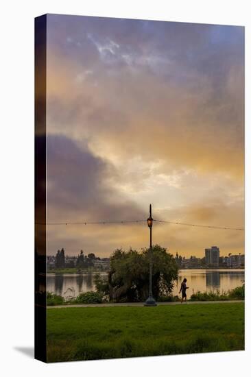 Lakeside Storm, Moody Morning - Lake Merritt, Oakland-Vincent James-Stretched Canvas