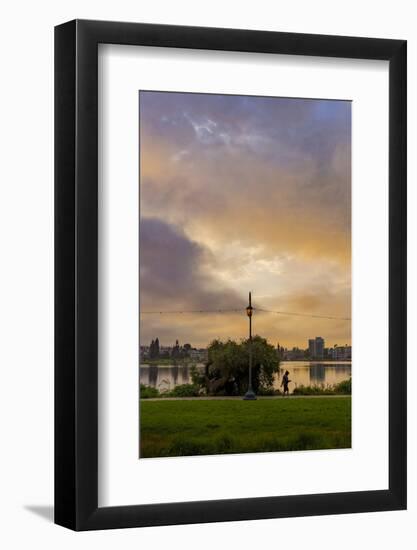 Lakeside Storm, Moody Morning - Lake Merritt, Oakland-Vincent James-Framed Photographic Print