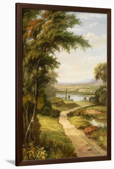 Lakeside Stroll-A^ Weller-Framed Art Print