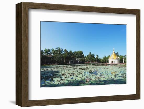 Lakeside Stupa, Bago, Myanmar (Burma), Asia-Christian Kober-Framed Photographic Print