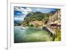 Lakeside Terrace Menaggio, Lake Como, Italy-George Oze-Framed Photographic Print