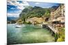 Lakeside Terrace Menaggio, Lake Como, Italy-George Oze-Mounted Photographic Print