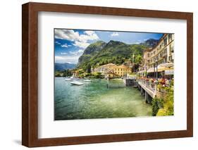 Lakeside Terrace Menaggio, Lake Como, Italy-George Oze-Framed Photographic Print