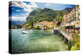 Lakeside Terrace Menaggio, Lake Como, Italy-George Oze-Stretched Canvas