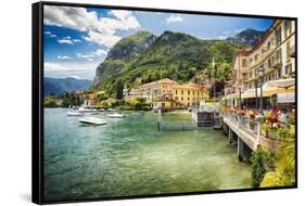 Lakeside Terrace Menaggio, Lake Como, Italy-George Oze-Framed Stretched Canvas