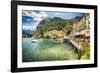 Lakeside Terrace Menaggio, Lake Como, Italy-George Oze-Framed Photographic Print