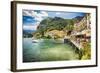 Lakeside Terrace Menaggio, Lake Como, Italy-George Oze-Framed Photographic Print