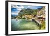 Lakeside Terrace Menaggio, Lake Como, Italy-George Oze-Framed Photographic Print