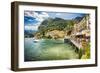 Lakeside Terrace Menaggio, Lake Como, Italy-George Oze-Framed Photographic Print