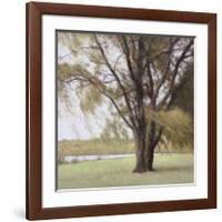 Lakeside Trees II-John Folchi-Framed Art Print