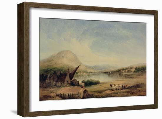Lakeside View, 19Th Century (Oil on Canvas)-Alfred Vickers-Framed Giclee Print